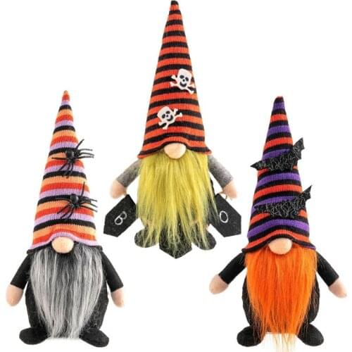 Q81C Halloween Gnome Handmade Dwarf Swedish Tomte Scandinavian Gnomes Farmhouse Home Table Party Decorations