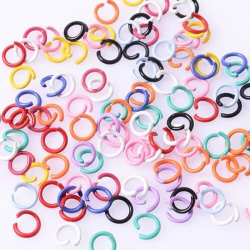100Pcs/Lot 6mm Colorful Open Jump Rings Split Jump Ring Connector For Jewelry Making DIY Bracelet Necklace Earring Accessories