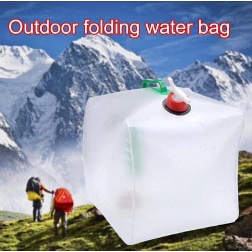Folding Water Container Outdoor Bag Collapsible Foldable Bags Camping Hiking Portable Survival Water Storage Carrier