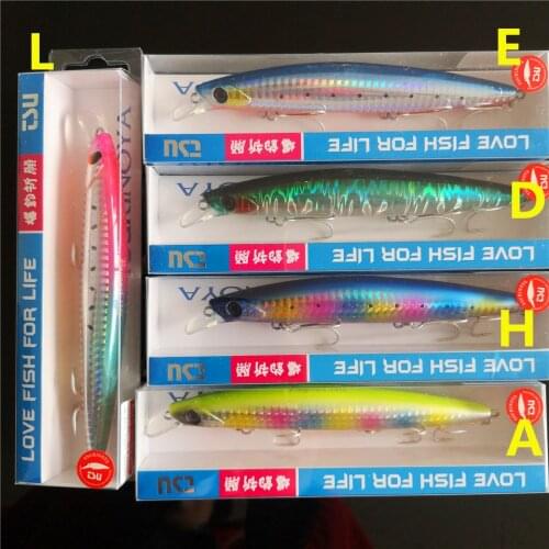 TSURINOYA 5PCS/Lot DW109 135mm 26.4g Sinking Minnow Fishing Lure BAYONET Ultra Long Casting Saltwater Seabass Hard Bait Tackl