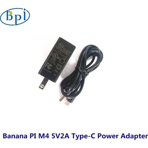 Banana Pi M4 5V2A Charger +Type-C cable Power Adapter EU ,US optional