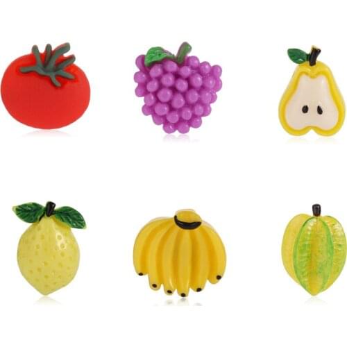 Blucome Small Fruit Series Brooches For Women Girls Wedding Party Handsome Style Lovely Pins Accessories Hat Bag Brooch Badge