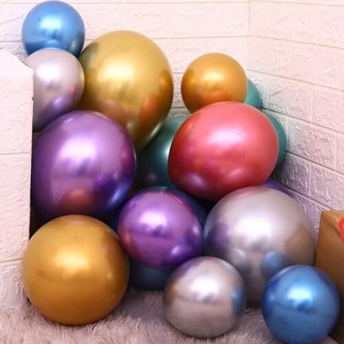 10PCS 18 Inch Large Metal Chrome Birthday Party Wedding Celebration Room Decoration Latex Balloons Many Colors Are Available