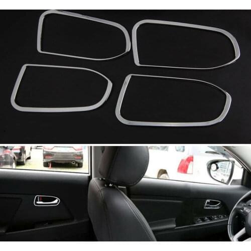 4Pcs Car Interior ABS Door Handle Cover Trim Frame Decoration Chrome Fit For Kia 2011-2014 Sportage R Car Styling Covers