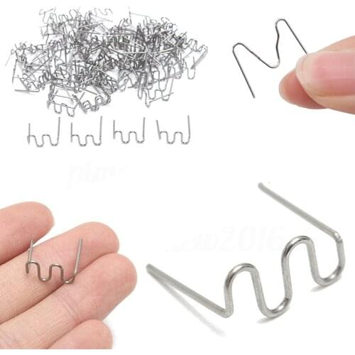 500PCS Wave Staples Bodywork Repairs Standard Pre Cut Hot Melt Portable Iron For Plastic Welder Hot Welder Staples