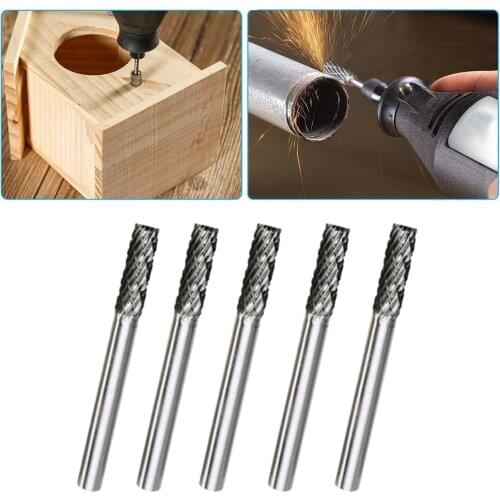 5x Slot Drill Solid carbide 3x6mm For Dremell Proxxon Accessory Durable