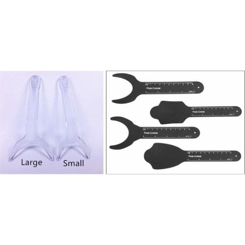 6Pis 2+4 Dental Black Background Photo Contrastor Board Palatal Anterior Mouth Retractor Opener Double Head