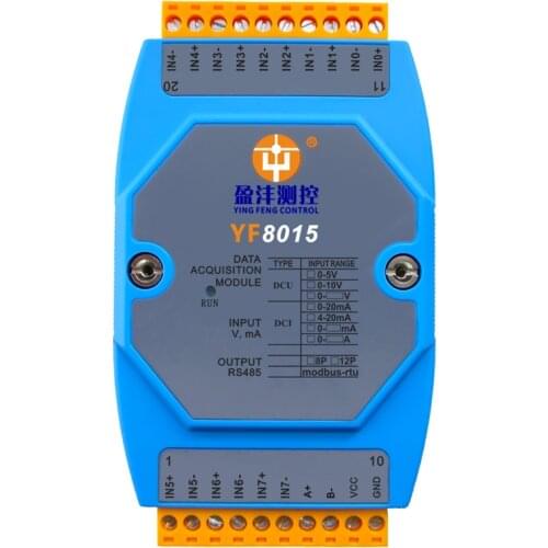 8-channel analog 0-5-10v4-20m input current and voltage to RS485 remote transmission data acquisition measurement extension