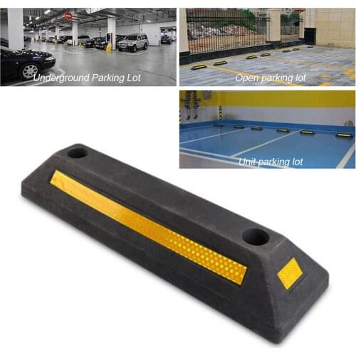 Car Floor Stopper Heavy Duty Parking Stopper Curbs Auto Wheel Guide Block For Car Van Truck Parking Safety