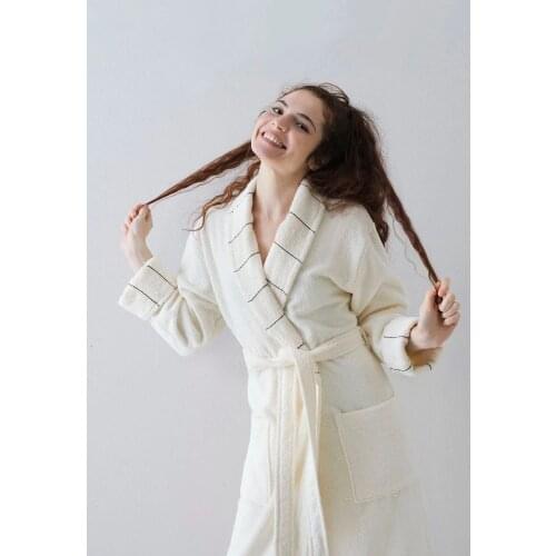 Cottonmania Unisex Bathrobe %100 Cotton Warm Absorbent Plain Dyed Wowen Soft Premium Quality Bathroom Shower Bath Unisex Textile