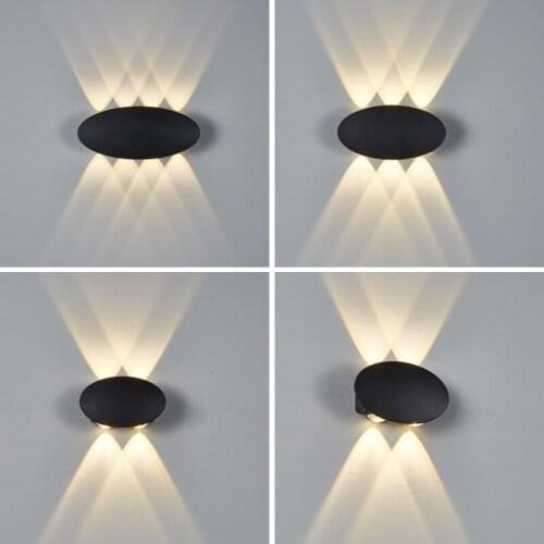 Black Led Modern Minimalist Wall Lamp Outdoor Waterproof Wall Light Bedroom Balcony Livingroom Nordic Creative IP65 Lamp