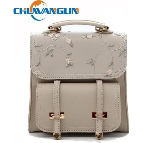 CHUWANGLIN Women's Backpacks With Embroidery
