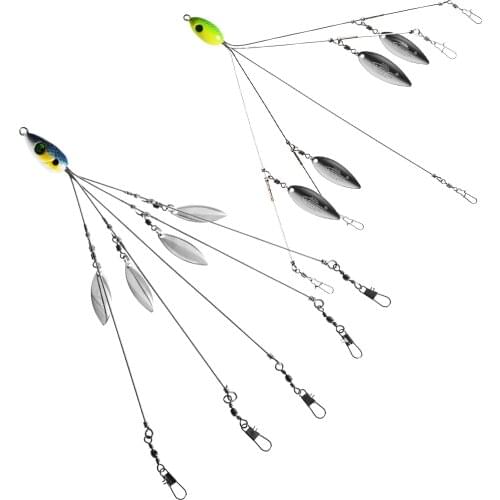 SF 5 Arm 4 Blades Alabama Umbrella Rig Fishing Bass Lures Bait Kit