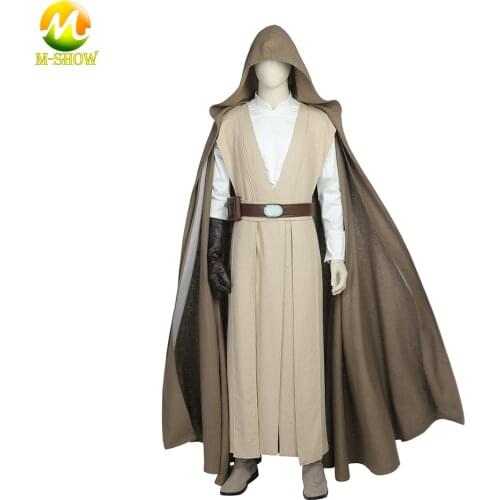 Superhero Old Luke Skywalker Cosplay Costume Men Outfit for Haloween Party Custom Made