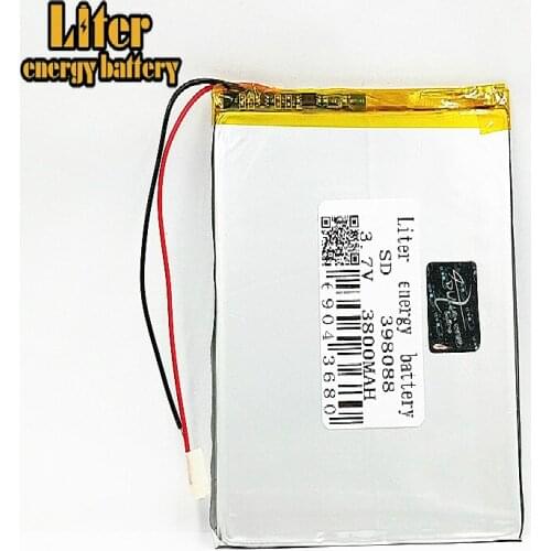 3.7v li po li-ion batteries 3.7V polymer lithium battery 398088 3800mAh Rechargeable Battery For Tablet PC DVD PDA MID