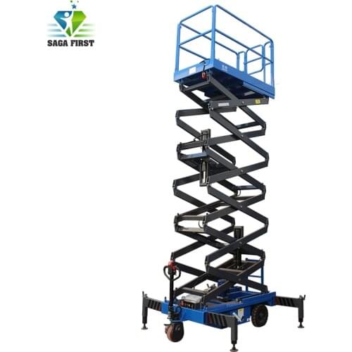 Mobile Manual Hydraulic Scissor Lift Table Diesel Engine
