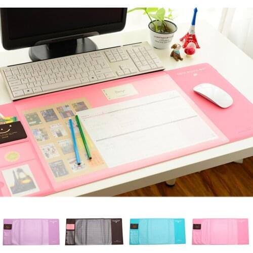Fashion Multi-function PVC Waterproof Anti-Slip Mouse Pad Large Size Desk Computer Laptop Mice Pad Protector Mat 4-Color