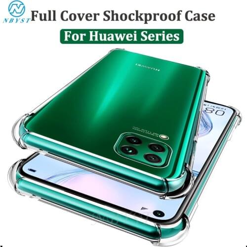 Soft Silicone Phone Case for Huawei P40 Lite E P20 P30 P40 Pro P Smart 2020 S Cushion Clear tpu Cover for Honor 9A 9S 9C 9X Lite