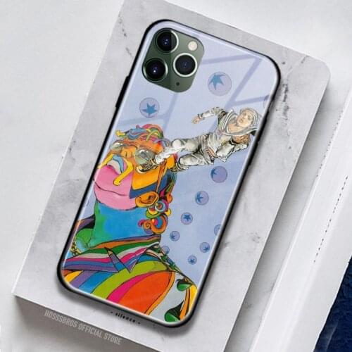 Jojolion Yoshikage Kira Anime Soft Silicone Glass for iPhone SE 6 6s 7 8 Plus X XR XS 11 12 Mini Pro Max Phone Case Cover Shell