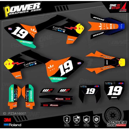 PowerZone Custom Team Graphics Decals 3M Stickers Kit For Husqvarna Sticker 2016-18 TC FC TX FX FS 2017-19 TE FE 125-450cc 007