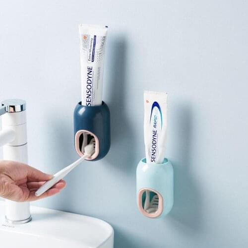 Wall Mounted Automatic Toothpaste Dispenser Dust-proof Toothpaste Squeezers Holder Stand Bathroom Accessories