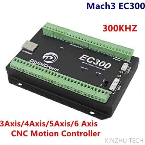 Newest Mach3 EC300 3/4/5/6 Axis CNC Motion Controller For Option Max Frequency Output 300Khz EC300 Controller MPG Kit