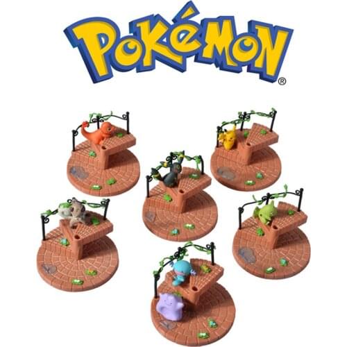 New Pokémon Assembly Ornaments Spiral Staircase Model Decoration Toys Anime Characters Pikachu Childrens Toys Christmas Gifts