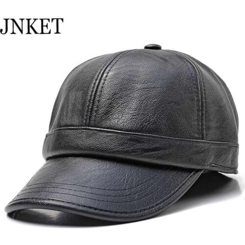 JNKET Autumn Winter Earflaps Men Womens Baseball Cap PU Leather Snapbacks Hats Waterproof Windproof Sports Cap Gorras Casquette