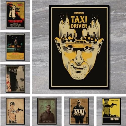 Taxi Driver classic film movie kraft paper Cafe bar poster Prints High Definition Home Decoration Livingroom Bedroom