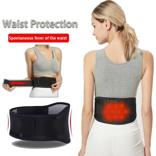 Self-heating With 4 Plate 1 piece Magnetic Tourmaline Belt For The Back With Waist Ceinture Tourmaline Support Brace Massager