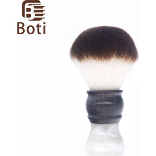 Boti Brush--Knight Synthetic Hair Knot and White Resin-wood Handle Whole Shaving Brush Bulb Shape Knot Beard Cleaning Tool