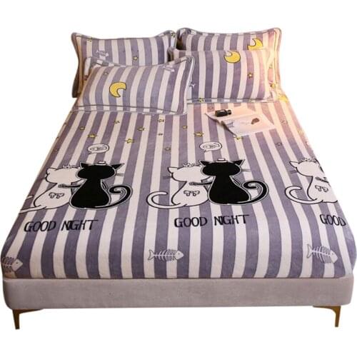 Warmth Heating Micro Fleece Extra Soft Cozy Velvet Plush Fitted Sheet with Pillowcase TB Sale