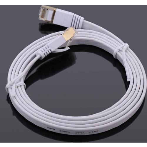 High-speed High-quality 1m Cat7 SSTP RJ45 Network LAN Cable Internet Flat Network Cable for Router PC Laptop Ethernet Cable