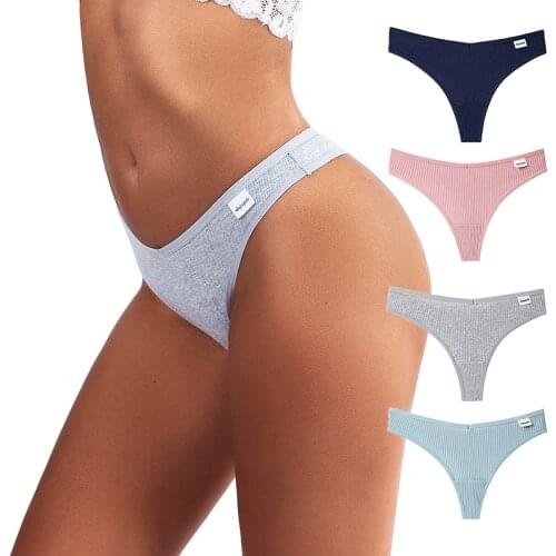 Explosive Style Cotton Womens Thong Plus Size Sexy Low-waist Sexy Womens T-pants Women Cotton Panties Sexy Underwear