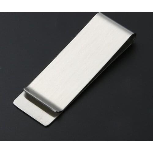 1PCS High Quality Stainless Steel Metal Money Clip Fashion Simple Silver Dollar Cash Clamp Holder Wallet For Men Women