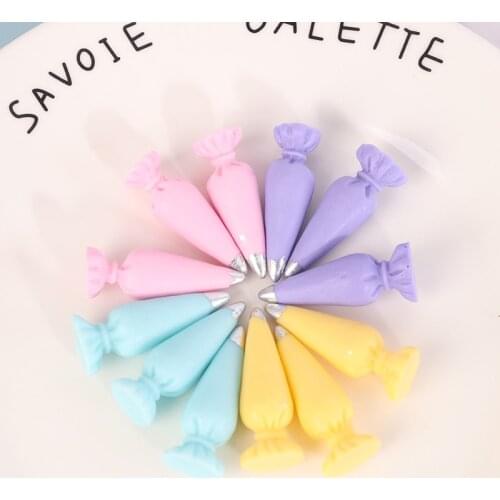 10Pcs 30*10*10mm Dollhouse Miniature Resin Pastry Cream Bag Kitchen Models Toy Dollhouse Resin Accessories