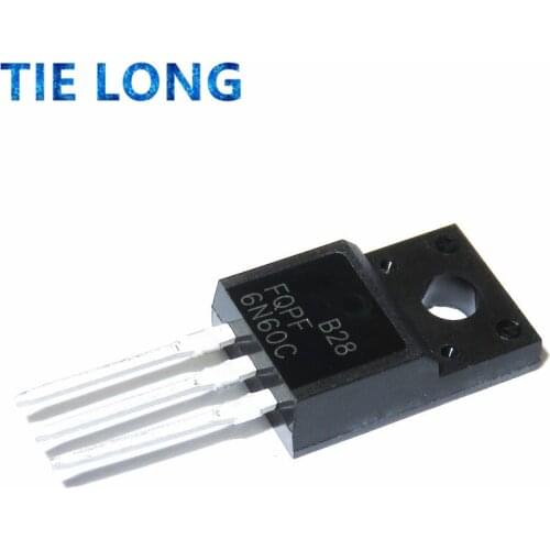 10PCS FQPF6N60C TO-220 6N60C 6N60 TO220 FQPF6N60 TO-220F new MOS FET transistor