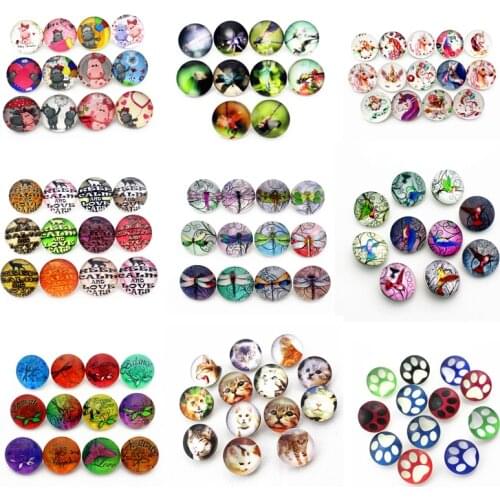 10pcs/lot cat dragonfly unicorn Snaps Buttons 18mm Snaps Charms Fit Ginger Snaps Bracelets&Bangles Jewelry
