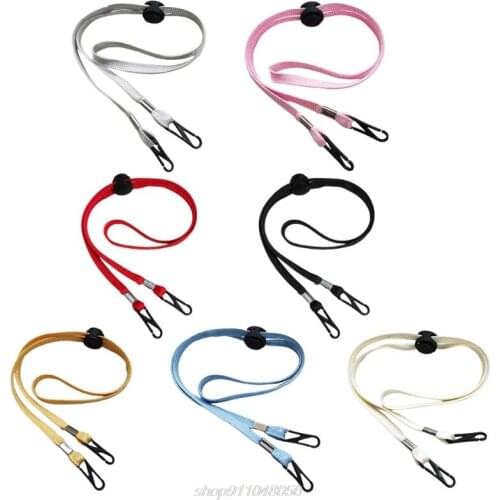 10Pcs Adjustable Strap Ear Savers Holder Hanging Rope Neck String Face Mask Lanyard Extender with Clips F22 21 Dropshipping