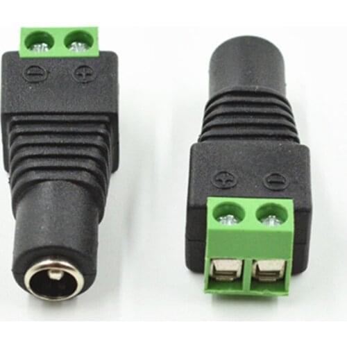 1000 pcs 2.1 x 5.5mm DC Power Plug DC Female Adapter Surveillance Camera Power Supply For CCTV IP Camera