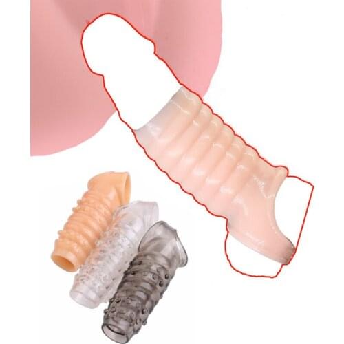 2 Styles Male Penis Sleeve Strapon Delayed Ejaculation BDSM Bondage Restraints Silicone Scrotum Bondage Sex Toys For Couple Dick