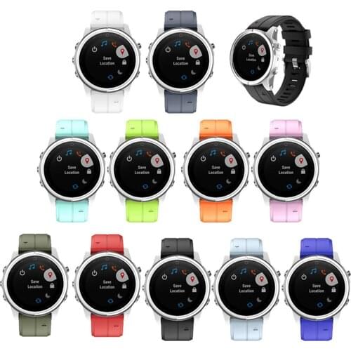 20MM Soft Silicone Rubber Strap Band Replacement for Garmin Fenix 5S /Fenix5S plus Smart Sport Watch Bracelet Unisex Strap Band