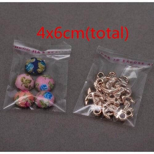 200pcs 4x6cm Transparent Opp Bag Packing Self Adhesive Seal Plastic Bags