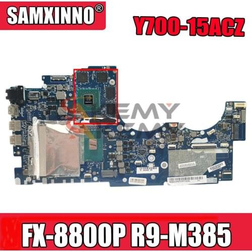 Akemy BY510 NM-A521 Motherboard For Lenovo Y700-15ACZ Laptop Motherboard CPU FX-8800P R9 M385 4G DDR3 100% Test Work