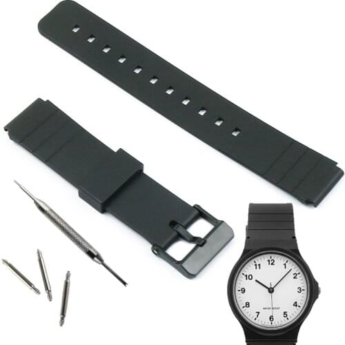 Watch accessories resin strap mens pin buckle for MQ-24 MW-59 outdoor sports waterproof watch strap female watch band
