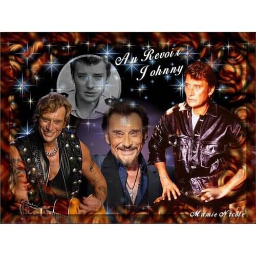 New Hot 5D DIY Full Diamond Diamond Painting French Rock Singer Johnny Hallyday Cross Stitch Handmade Hobby Home Decor Gift