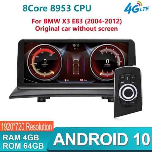 Qualcomm Car Multimedia For BMW X3 E83 2004-2012 Android 10.0 Autoradio Navigation GPS Stereo Headunit IPS 10.25' Screen Auto