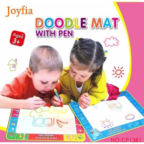 Water Drawing Mat with Water Magic Pen Drawing Board Coloring Doodle Water Painting Games Learning Toys for Children 80*60cm