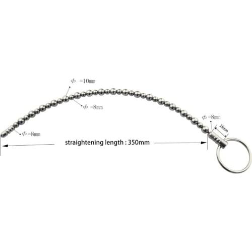 8mm/10mm beads long long urethral sound dilators metal stainless steel urethra insert sounding rod penis plug sex toys for men