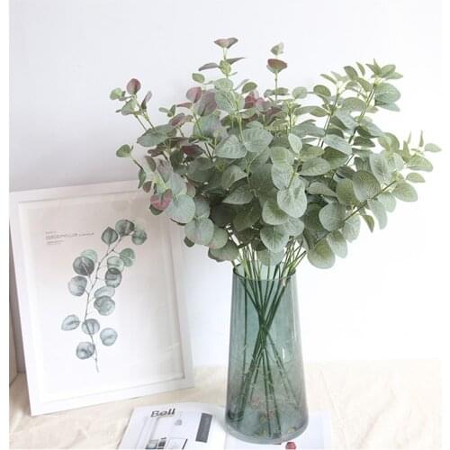 INS Nordic Eucalyptus Money Leaf Artificial Flower Home Decoration Wedding Plant Wall Fake Flowers
